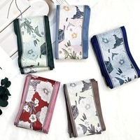 Bandanas longues en satin de soie personnalisées, foulards tendance à double couche avec ruban, en satin brillant et léger, idéaux pour les cadeaux