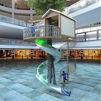 Toboggan tubulaire commercial en plastique pour piscine, fourni par l'usine