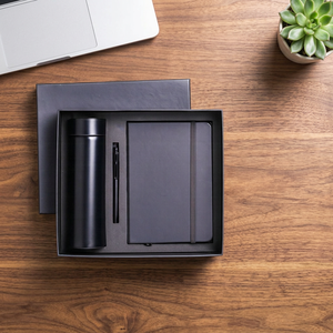 Ensemble Cadeau Professionnel Personnalisé en Cuir PU pour Entreprise : Carnet, Stylo, Bouteille d'Eau de Voyage, Boîte Cadeau Couleur Personnalisée - Product Image 3