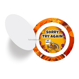 Personnalisation de cartes de loterie à déchirure instantanée avec design gratuit, billets de jeu à gratter sur le thème de Thanksgiving - Product Image 4