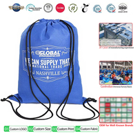 Sac à cordon en tissu non tissé personnalisé à prix d'usine, sac pliable, sac à cordon imperméable avec logo