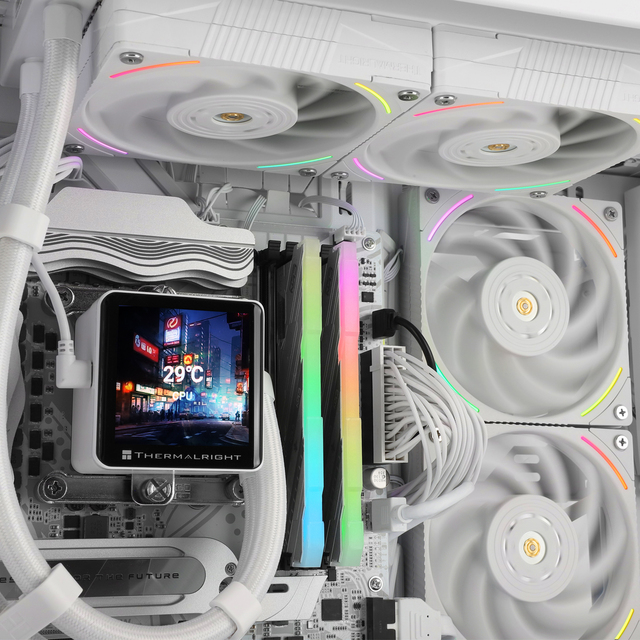 New Stock FROZEN VISION 240 White LCD Screen AIO CPU Cooler 360mm ARGB Liquid Gaming Computer Cooling Aluminum for Processors