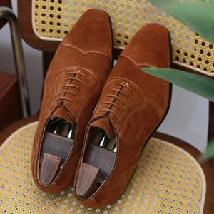 Zapatos Brogue Británicos Hechos a Mano para Hombre, Calzado de Fiesta con Punta en Pico, Cordones, Antideslizantes, Ligeros y Transpirables - Product Image 6