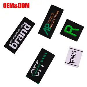 Eco-friendly Recycle Design Labels Maker Custom Design Brand Name Logo Private Clothing Label Woven For Clothes Garment