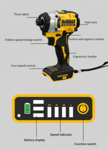 Tuốc nơ vít điện không dây cầm tay DW DCF850 chất lượng cao, mạnh mẽ, 3250 vòng/phút, có thể sạc lại - Product Image 6