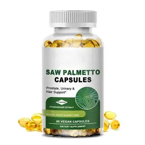 كبسولات Saw Palmetto المخصصة من صانعي القطع الأصلية للبيع بالجملة كبسولات من الجيل الناعم المستخلص من مكملات الغذاء