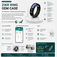 Bague connectée Zikr avec écran LED, suivi de la fréquence cardiaque et du sommeil/du fitness, réveil, affichage de l'heure, cadeau islamique, compteur numérique, bague Tasbeeh