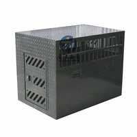 Boîte de transport pour chien de chasse en aluminium sur mesure, de luxe, pour VTT, camionnette ou remorque, double porte, cage