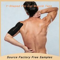 Bande musculaire pré-coupée en forme de Y, sans latex, élastique, pour soulager les douleurs musculaires et articulaires, imperméable et résistante à la transpiration