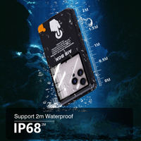 IP68 6.9 pouces entièrement étanche Airbox Protection antichoc coque de téléphone pour IPhone 17 Pro Max 16 15 sacs de natation sous-marine
