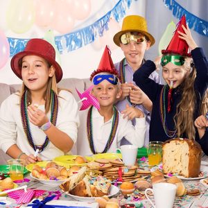 Chất Lượng Cao Nhựa Không Thấm Nước Đầy Màu Sắc Hạt Trong Nhà Cổ Điển Đính Cườm Vòng Cổ Cho Đảng - Product Image 5