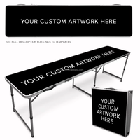 Table pliante d'extérieur originale de 2.4m en alliage d'aluminium pour mobilier d'extérieur