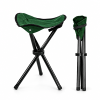 Tabouret pliant portable pour la randonnée et les voyages, tissu Oxford 600D, léger, durable, siège pliable à trois pieds, mini chaise