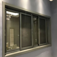 Ventanas Corredizas Horizontales Modernas de Aleación de Aluminio de Alta Resistencia, Barras de Seguridad Reforzadas, Aislamiento Térmico, Impermeables, para Sala de Estar
