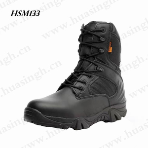 XC – bottes de randonnée en plein air à semelle en caoutchouc anti-impact DELTA, chaussures de combat noires pour hommes, équipement tactique de 8 pouces, HSM133 - Product Image 1