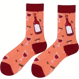 Calcetines Modernos con Diseño de Botellas y Copas de <span class=keywords><strong>Vino</strong></span>, Tejido de Punto, Calcetines Originales para Amantes del <span class=keywords><strong>Vino</strong></span>, Calcetines Lindos - Product Image 2