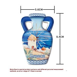 卸売ギリシャサントリーニ観光のお土産クリエイティブ樹脂磁気ステッカーと冷蔵庫マグネット装飾ギフト - Product Image 2