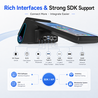 Terminal de point de vente à double écran Z108 avec imprimante de reçus et d'étiquettes, lecteur NFC, Android 14, caisse enregistreuse, prise en charge du SDK