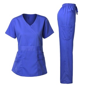 Women <b>Scrub</b> Set Moisture Wicking Lightweight Work Clothes For Nurses Clinics Medical Professionals Surgical Gowns Hospital - Product Image 4