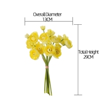 Bouquet de Ranunculus Artificiel MW07318 – Faux Glaïères Réalistes pour Décoration de Table Maison et Mariage – Vente en Gros