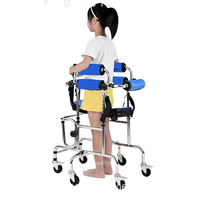 Andador de Acero Inoxidable para Niños Hemipléjicos, Suministros de Terapia de Rehabilitación, Ayuda Multifuncional para Caminar para Niños con Discapacidad