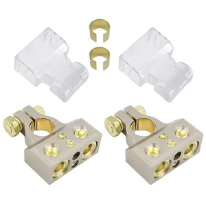 Car battery terminal connector with gasket, suitable for one pair of marine trucks and ships
