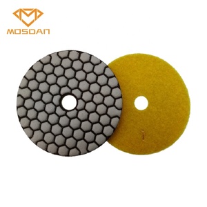 100mm 4 inci batu granit marmer 5 langkah bantalan pemolesan sarang lebah Resin kering - Product Image 3