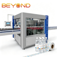 Étiqueteuse de bouteilles rondes entièrement automatique réglable pour canettes en verre PET Applicateur industriel à grande vitesse de précision à 3 côtés