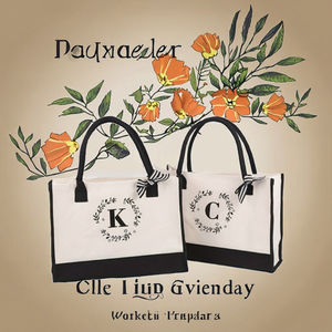 Luxury Women's Tote <b>Bag</b> High Quality Foldable Jute Linen <b>Canvas</b> Eco-Friendly with Custom Printed Logo Fashionable Accessory - Product Image 3