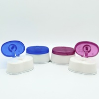 Tapa de rosca de plástico de 24 mm de PP, antiderrame y a prueba de fugas, con tapa abatible para dispensar cosméticos, gel de baño y champú, colores personalizados