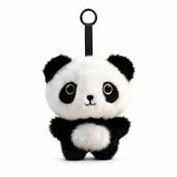 Porte-clés Panda en Peluche Mignon, Pendentif Breloque pour Sac, Anneau de Clés Doux avec Mousqueton pour Sac à Main et Sac à Dos