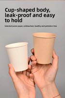 Gobelets kraft jetables recyclables avec logo personnalisé 4 oz 8oz 10oz 12oz 16oz Gobelet en papier à paroi unique pour café chaud avec couvercle