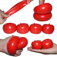 Jouet anti-stress en forme de pomme rouge à rebond lent, rempli de farine, pour l'exportation, emballage en boîte, Zhejiang