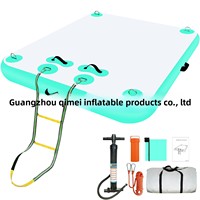Nouvelle plateforme flottante gonflable, radeau, tapis de yoga aquatique, plateforme de repos personnalisable en PVC pour yacht et loisirs