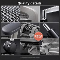 Chaise de bureau ergonomique respirante en maille de haute qualité, anti-fatigue, avec appui-tête 4D entièrement réglable, chaise d'ordinateur de bureau
