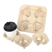 SenAng Thé Café Jus Kraft Pape Porte-gobelet Porte-gobelet pour boissons chaudes et froides Porte-gobelet en carton Porte-gobelet en papier pour café