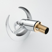 Robinet de lavabo moderne et créatif, style cascade, design nordique minimaliste, monocommande, monotrou, en laiton et céramique, à poser sur le comptoir, eau chaude et froide