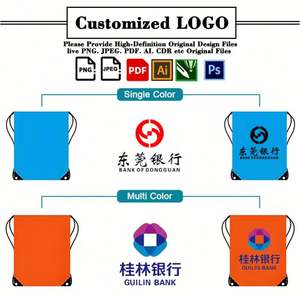 Custom Sports Fitness Mountaineering Shoes Books Grocery Storage <b>Backpack</b> Multi-Color <b>Drawstring</b> Polyester Bag - Product Image 2