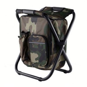 Tabouret d'extérieur pliable avec sac isotherme, chaise de camping, de plage et de pêche portable - Product Image 2