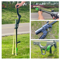SYQT Lance-Pierre Avec Viseur Laser, Lance-Pierre Métal Puissant Fronde avec Poignée, Fronde Télescopique pour Chasse en Extérieur