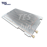 Plaque de refroidissement thermique en aluminium à tube plat personnalisé, grande taille, refroidie par eau, pour batterie et dissipateur de chaleur eutectique pour équipement de laboratoire