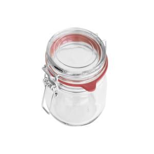 Pot en verre Drahtbgelglas avec joint rouge et couvercle à clip pour le stockage - Product Image 1