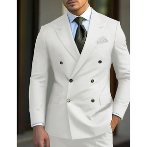<span class=keywords><strong>Costume</strong></span> de cérémonie pour <span class=keywords><strong>homme</strong></span> à double boutonnage uni, vente chaude 2026, <span class=keywords><strong>costume</strong></span> de <span class=keywords><strong>mariage</strong></span> pour marié, <span class=keywords><strong>costume</strong></span> d'affaires pour <span class=keywords><strong>homme</strong></span>, 2 pièces - Product Image 2