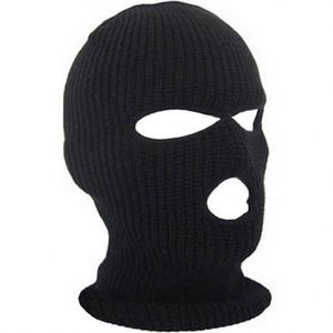 Copri viso intero <span class=keywords><strong>maschera</strong></span> tre cappello a maglia passamontagna elasticizzato invernale <span class=keywords><strong>maschera</strong></span> da <span class=keywords><strong>neve</strong></span> berretto nero caldo maschere facciali - Product Image 1
