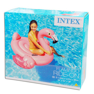 <span class=keywords><strong>INTEX</strong></span> 57558 Flotteur gonflable géant pour piscine, plage, extérieur, rose, équipement de jeu aquatique gonflable, flotteur de piscine flamant rose - Product Image 5