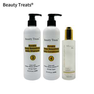 Kit de Cuidado Capilar con Queratina Orgánica Natural, Aceite de Coco, Argén, Queratina Hidrolizada, Fórmula Profesional de Salón para Nutrir el Cabello - Product Image 6