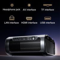 Projecteur HD 1080P avec 3000ANSI Lumens LED Caractéristiques stéréo Wifi pour une utilisation extérieure domestique a une prise américaine iOS/Android rétroprojecteur