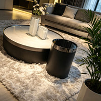 Table basse moderne de luxe légère, en marbre naturel, pour salon, durable, hauteur réglable, idéale pour villa - Meilleures ventes