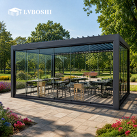 Pergola en aluminium résistante aux ouragans, design écologique pour restaurant, balcon, jardin, auvent extérieur