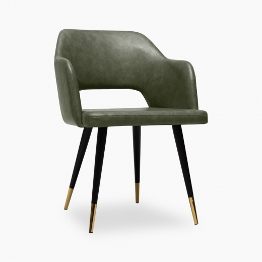 Обеденный стул Raven Carver, зеленый стул для отдыха, мебель для гостиной, обеденное кресло, античный, простой в обслуживании, роскошный, промышленный